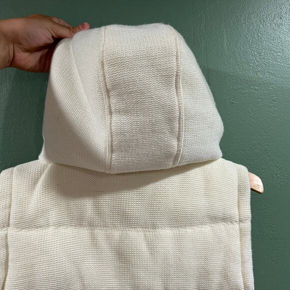 Calvin Klein Performance White Puffer Vest Medium Sherpa Hood - Picture 7 of 8